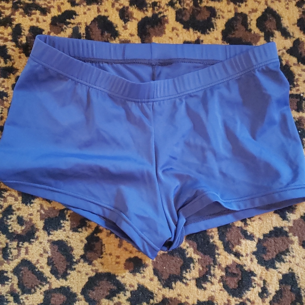 Navy blue booty shorts! Dance. Small adult